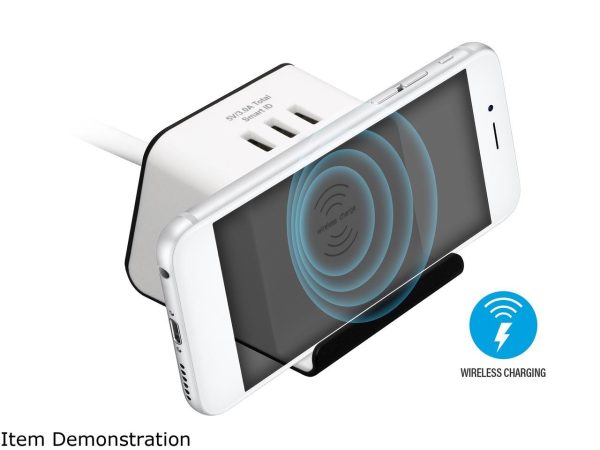 Rosewill Qi-Compatible Wireless Charging Station Surge Protector Power Strip, 300 Joules, 3 USB Ports, 2 AC Outlets, 3.3 Feet Extension Cord, RHSP-19002 - Image 5
