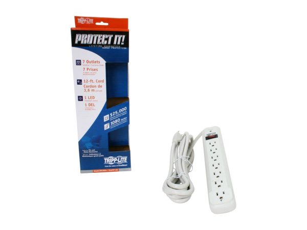 Tripp Lite TLP712 7 Outlets 1080 Joules 12' Cord Protect It! Surge Suppressor - Image 5