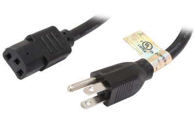 Tripp Lite Model P007-010 10 ft. Heavy-Duty Power Cord, C-13 (F) to 5-15 (M)