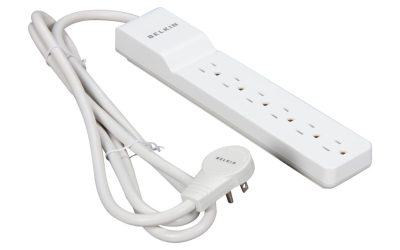 BELKIN BE106001-06R 6 ft 6 Outlets 720 J Home/Office SlimLine Surge Suppressor