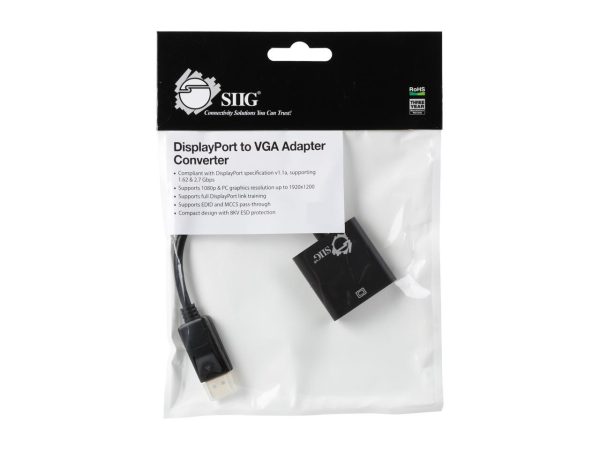 SIIG CB-DP0N11-S1 DisplayPort to VGA Adapter Converter - Image 3