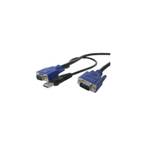 StarTech.com 10 ft. Ultra-Thin USB 2-in-1 KVM Cable SVECONUS10