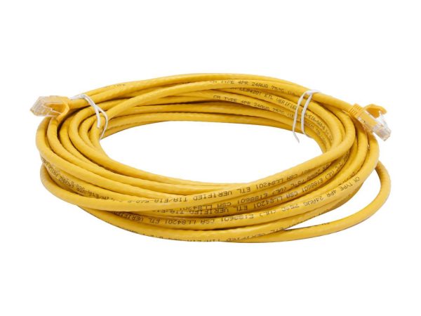 StarTech.com N6PATCH35YL 34.99 ft. (10.67 m) Cat 6 Yellow Snagless UTP Patch Cable - ETL Verified - Image 2