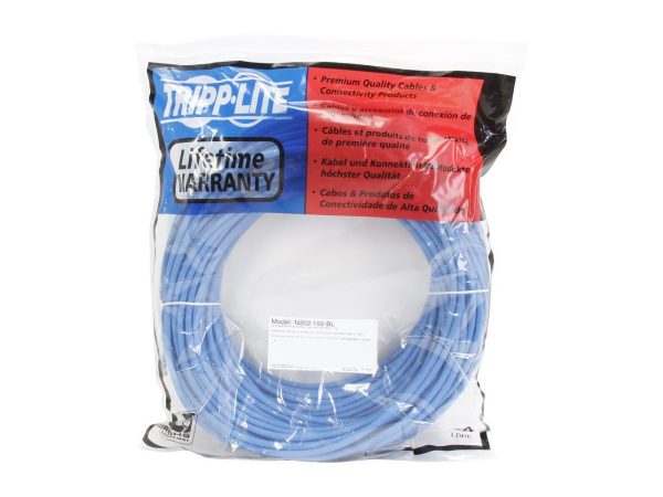 TRIPP LITE N202-150-BL 150 ft. Cat 6 Blue Gigabit Solid Conductor Snagless Patch Cable - Image 3