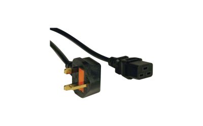 Tripp Lite Model P052-008 8 ft. UK Computer Power Cord, C19 to BS1363, 13A, 250V, 16 AWG, 8 ft. (2.43 m), Black