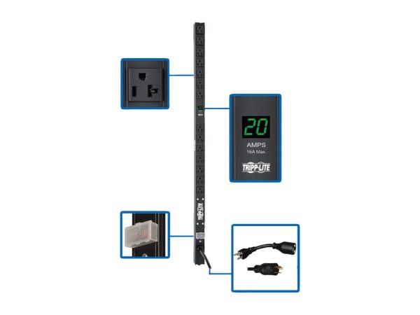 Tripp Lite PDUMV20-36 Metered 0U 100-127V nominal, single phase 20A 15 ft PDU - Image 2