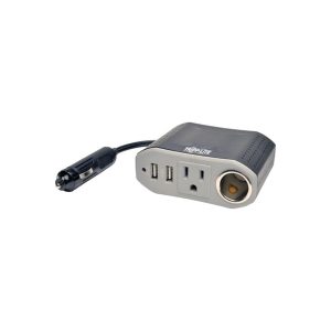 Tripp Lite 100W Car Power Inverter with Outlet, 12V CLA Receptacle & 2 USB Charging Ports (PV100USB)