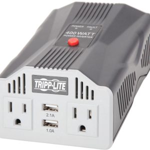 TRIPP LITE PV400USB PowerVerter Ultra-Compact Car Inverter with 2 Outlets and 2 USB Charging Ports