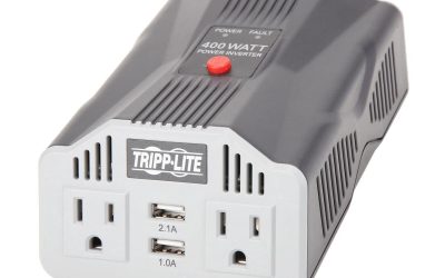 TRIPP LITE PV400USB PowerVerter Ultra-Compact Car Inverter with 2 Outlets and 2 USB Charging Ports