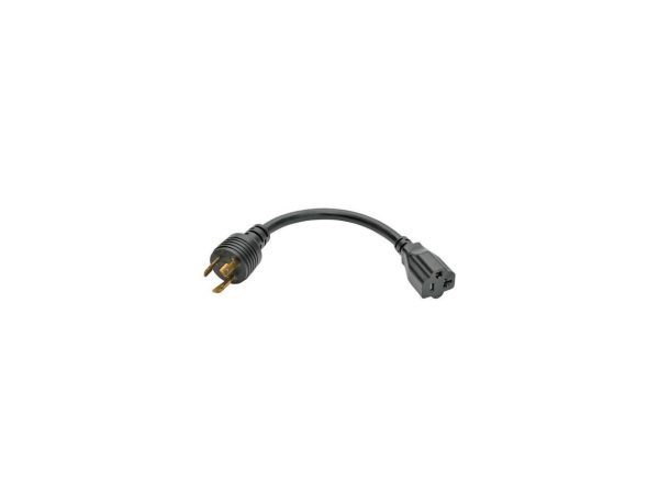 Tripp Lite 6in Power Cord Adapter Cable L5-20P to 5-15/20R with Locking Connectors Heavy Duty 20A 12AWG 6" - 120 V AC Voltage Rating - 20 A Current Rating - Black - Image 5