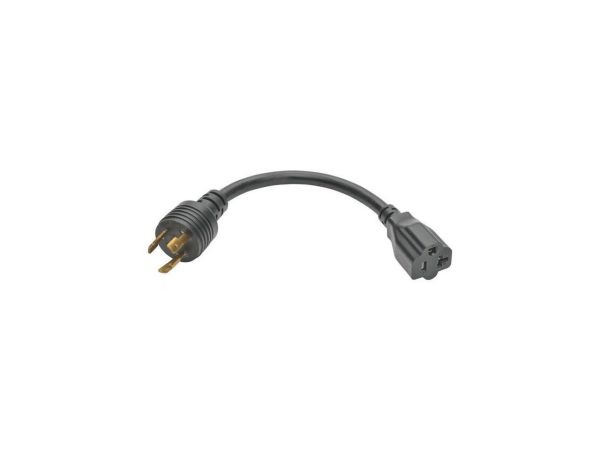 Tripp Lite 6in Power Cord Adapter Cable L5-20P to 5-15/20R with Locking Connectors Heavy Duty 20A 12AWG 6" - 120 V AC Voltage Rating - 20 A Current Rating - Black - Image 4