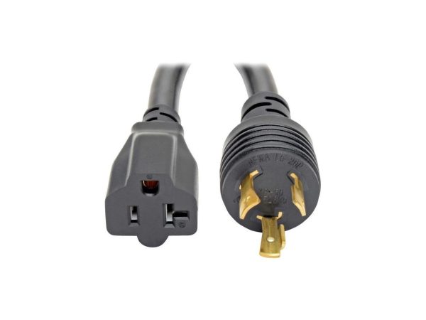 Tripp Lite 6in Power Cord Adapter Cable L5-20P to 5-15/20R with Locking Connectors Heavy Duty 20A 12AWG 6" - 120 V AC Voltage Rating - 20 A Current Rating - Black - Image 3