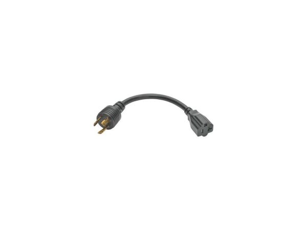 Tripp Lite 6in Power Cord Adapter Cable L5-20P to 5-15/20R with Locking Connectors Heavy Duty 20A 12AWG 6" - 120 V AC Voltage Rating - 20 A Current Rating - Black - Image 2