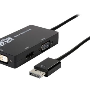 Tripp Lite P136-06N-HDV-4K DisplayPort 1.2 to VGA/DVI/HDMI All-in-One Converter Adapter, 4K x 2K HDMI