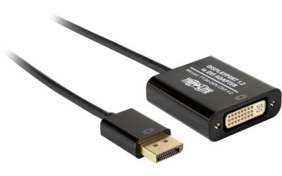 Tripp Lite DisplayPort to DVI Active Cable Adapter, DP 1.2, Converter for DP to DVI (M/F), 1920 x 1200/1080p, 6 in. (P134-06N-DVI-V2)