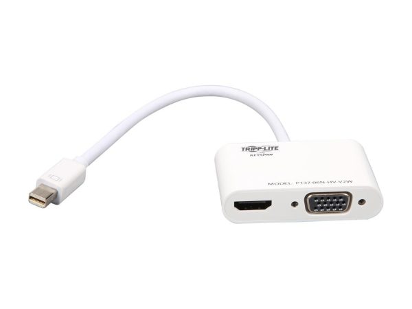 Tripp Lite P137-06N-HV-V2W Mini Displayport to HDMI VGA 4K Adapter Cable MDP to HDMI VGA - Image 2