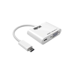 Tripp Lite U444-06N-V-C USB 3.1 Gen 1 USB-C to VGA DisplayPort Alternate Mode External Video Adapter w/ USB-C Charging Port