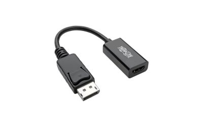 Tripp Lite P136-06N-H2V2LB DisplayPort to HDMI 2.0 Adapter – M/F, Latching Connector, 4K @ 60 Hz, 6 in., Black