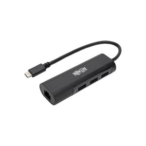 Tripp Lite USB C Multiport Hub Adapter w/ 3 USB-A, Gbe Black USB Type C (U460-003-3A1GB)