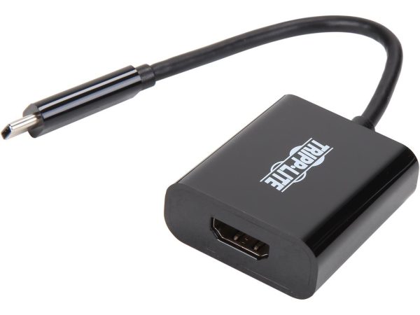 Tripp Lite USB C to HDMI Adapter Converter M/F 4K USB Type C to HDMI Black (U444-06N-HDB-AM)