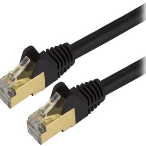 StarTech.com C6ASPAT35BK 35 ft. Cat 6A Black Shielded Network Ethernet Cable