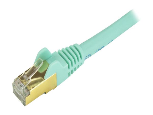 StarTech.com C6ASPAT35AQ 35 ft. Cat 6A Aqua Shielded Network Ethernet Cable - Image 2