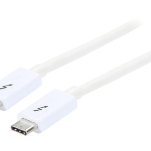 StarTech.com TBLT3MM2MW Thunderbolt 3 Cable - 6 ft / 2m - White - 4K 60Hz - USB C Charger - USB C to USB C Cable - USB-C Charge Cable