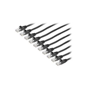 StarTech.com 6 ft. CAT6 Cable 10 Pack - Black CAT6 Patch Cord - Snagless RJ45 Connectors - 24 AWG Copper Wire - Ethernet (N6PATCH6BK10PK)