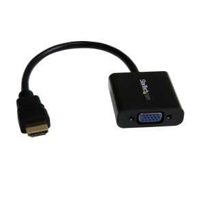 StarTech.com HD2VGAE2 HDMI to VGA Adapter - 1080p - 1920 x 1080 - Black - HDMI Converter - VGA to HDMI Monitor Adapter - 1 pack