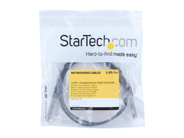 StarTech.com SFPCMM1M Cisco SFP-H10GB-CU1M Compatible SFP+ 10-Gigabit Ethernet Passive Twinax Direct Attach Cable - 1 m (3.3 ft) - Image 3