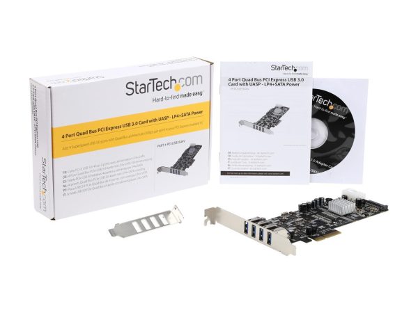 StarTech.com PEXUSB3S44V 4 Port PCI Express (PCIe) SuperSpeed USB 3.0 Card Adapter w/ 4 Dedicated 5Gbps Channels - UASP - SATA / LP4 Power - Image 5