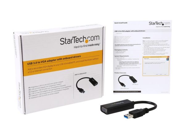 StarTech.com USB32VGAV USB 3.0 to VGA Display Adapter 1920x1200, On-Board Driver Installation, Video Converter with External Graphics Card - Windows (USB32VGAV) - Image 3