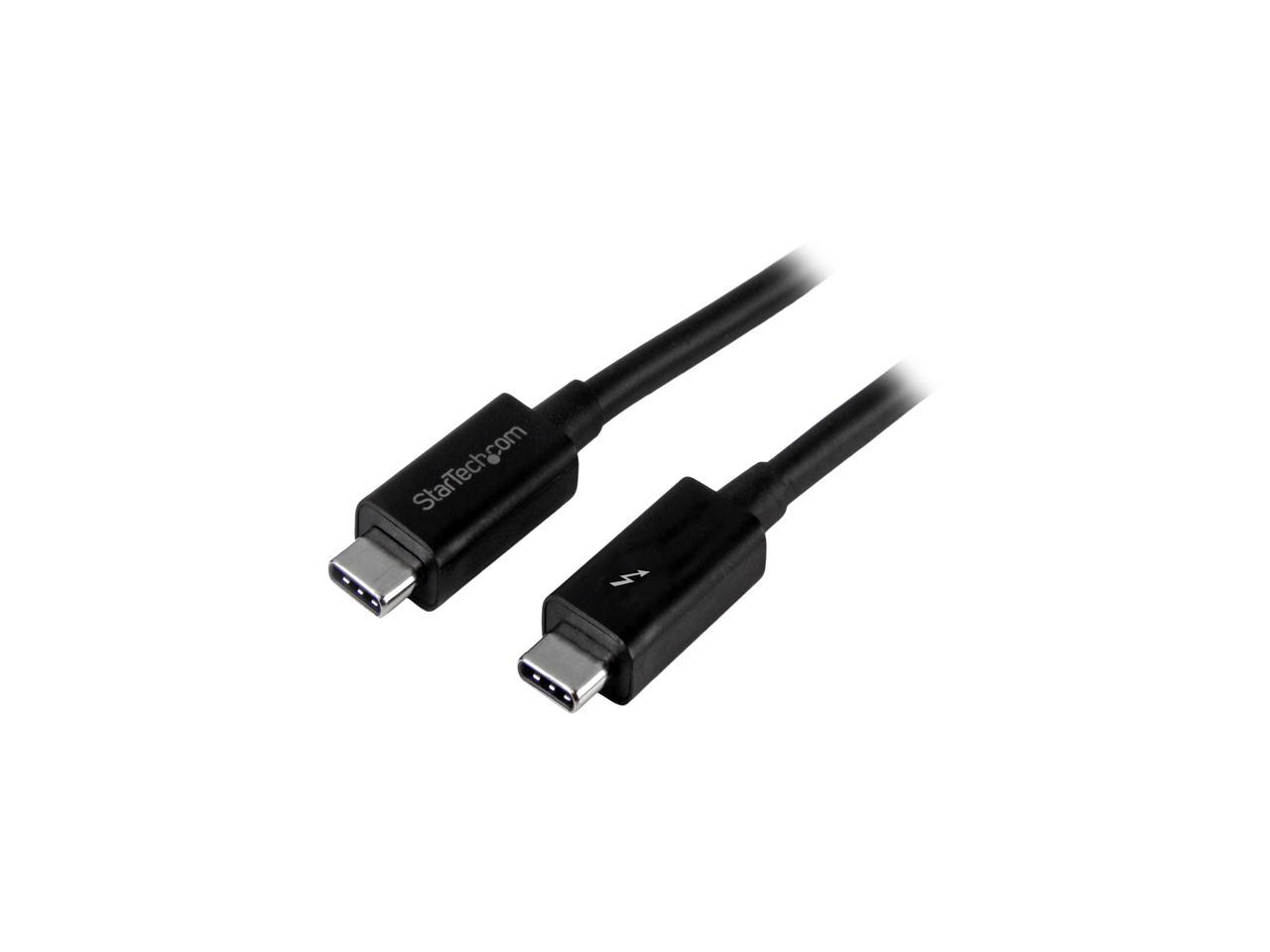 StarTech TBLT3MM1M Thunderbolt 3 Cable - 3 ft. / 1m - 4K 60 Hz - 20Gbps - USB C to USB C Cable - Thunderbolt 3 USB Type C Charger Cable - 1 pack