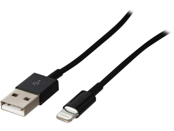 VisionTek 900784 Black Lightning to USB Black Charge & Sync Cable One Meter 5 pack