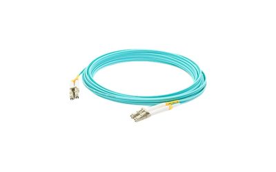 AddOn 15m Laser Optimized Multi-Mode fiber (LOMM) Duplex LC/LC OM4 Aqua Patch Cable