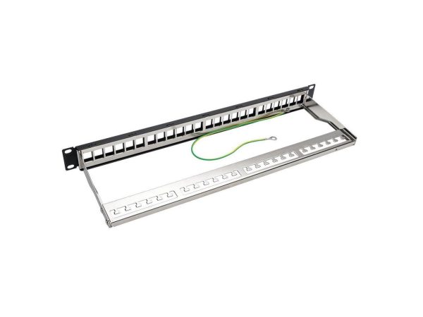 TRIPP LITE N062-024-KJ-SH 1U Rack-Mount Shielded Blank Keystone/Multimedia Patch Panel, RJ45 Ethernet, USB, HDMI, Cat5e/6 - Image 2