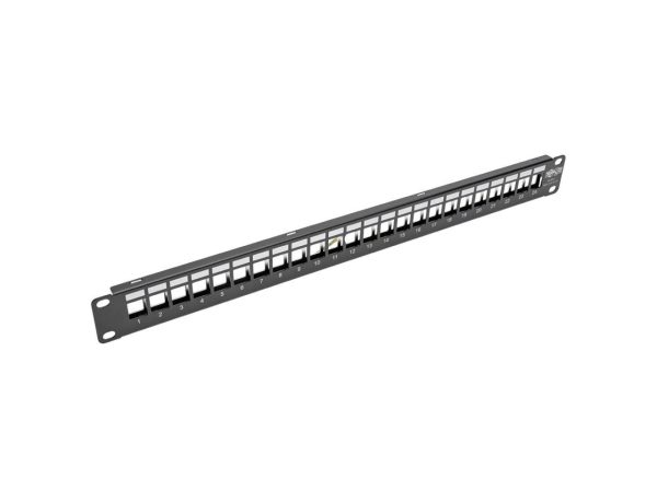 TRIPP LITE N062-024-KJ-SH 1U Rack-Mount Shielded Blank Keystone/Multimedia Patch Panel, RJ45 Ethernet, USB, HDMI, Cat5e/6 - Image 3