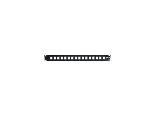 Tripp Lite 16-Port 1U Rack-Mount Unshielded Blank Keystone/Multimedia Patch Panel, RJ45 Ethernet, USB, HDMI, Cat5e/6 (N062-016-KJ) - Image 2