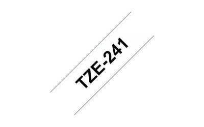 Brother P-touch TZe TZE241 Label Tape – 45/64″ Width x 26 1/5 ft Length – White