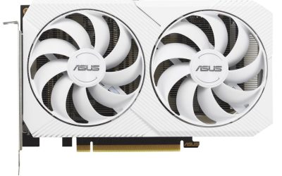 ASUS Dual GeForce RTX 3060 White OC Edition 12GB GDDR6 (PCIe 4.0, 12GB GDDR6, HDMI 2.1, DisplayPort 1.4a, 2-slot design, Axial-tech fan design, 0dB technology) DUAL-RTX3060-O12G-WHITE