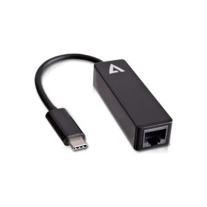 V7 Black Usb Video Adapter Usb-C Male To Rj45 Male