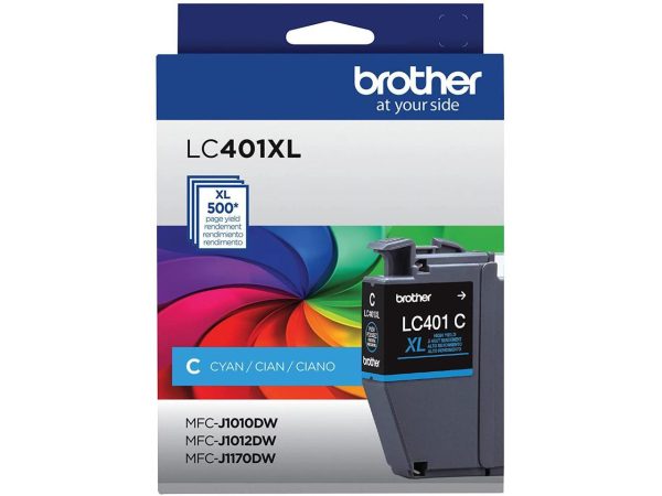 Brother LC401 Cyan High Yield Ink Cartridge Prints Up to 500 Pages (LC401XLCS) - Image 3