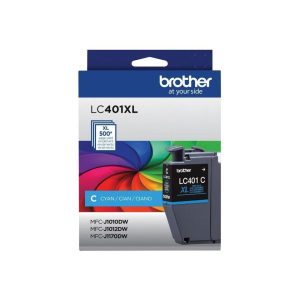 Brother LC401 Cyan High Yield Ink Cartridge Prints Up to 500 Pages (LC401XLCS)