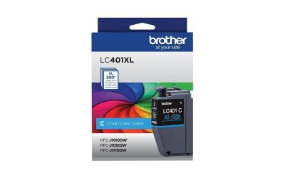 Brother LC401 Cyan High Yield Ink Cartridge Prints Up to 500 Pages (LC401XLCS)