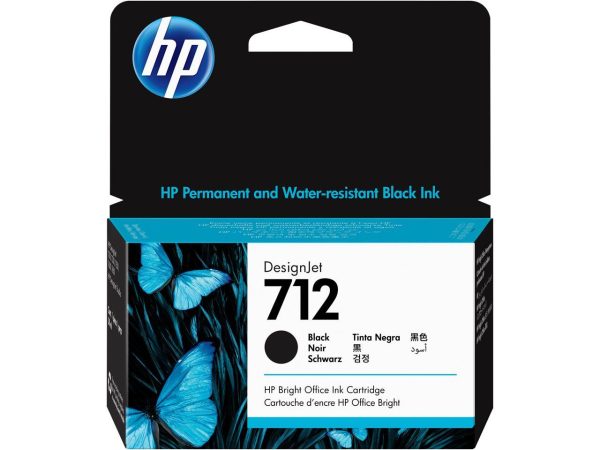 HP 712 38ml Black DesignJet Ink Cartridge, 3ED70A - Image 3