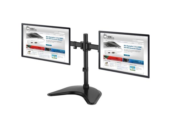 Siig Articulated Freestanding Dual Monitor Desk Stand - 13"-27" - Image 5