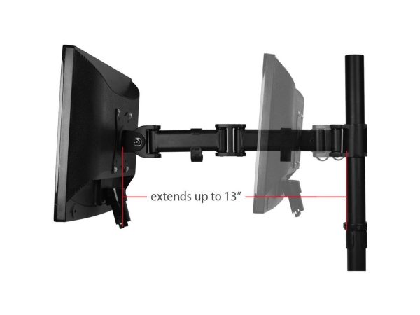 Siig Articulated Freestanding Dual Monitor Desk Stand - 13"-27" - Image 4