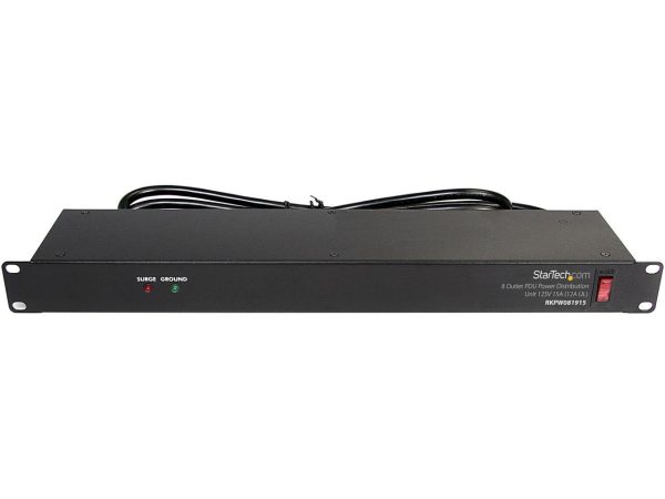 StarTech.com RKPW081915 19in 1U Rackmount 8 Outlet PDU Power Distribution Unit 125V 15A (12A UL)