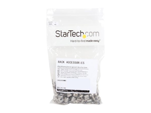 StarTech.com CABSCREWM6 50 Pkg M6 Mounting Screws and Cage Nuts for Server Rack Cabinet - Image 2