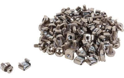 StarTech.com CABSCREWM5 50 Pkg M5 Mounting Screws and Cage Nuts for Server Rack Cabinet